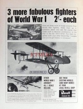 REVELL WW1 Aircraft Model Kits ADVERT Original Vintage 1965 Print Ad 677-66