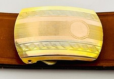 Vintage UNISEX STCo. 1/20 12K GF Belt Buckle Gold Filled Fashion Accessories NOS