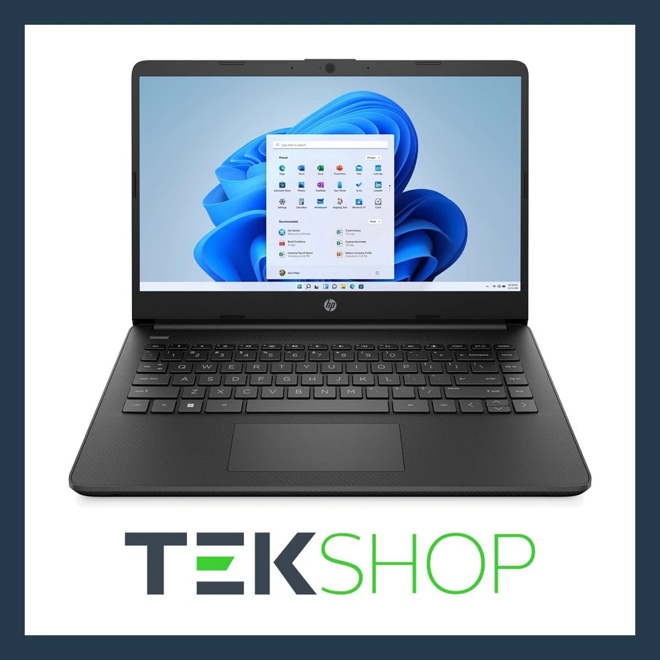 HP Stream 14s-dq0034na 14" Laptop Intel Celeron N4120 4GB RAM 128GB SSD Black#OB