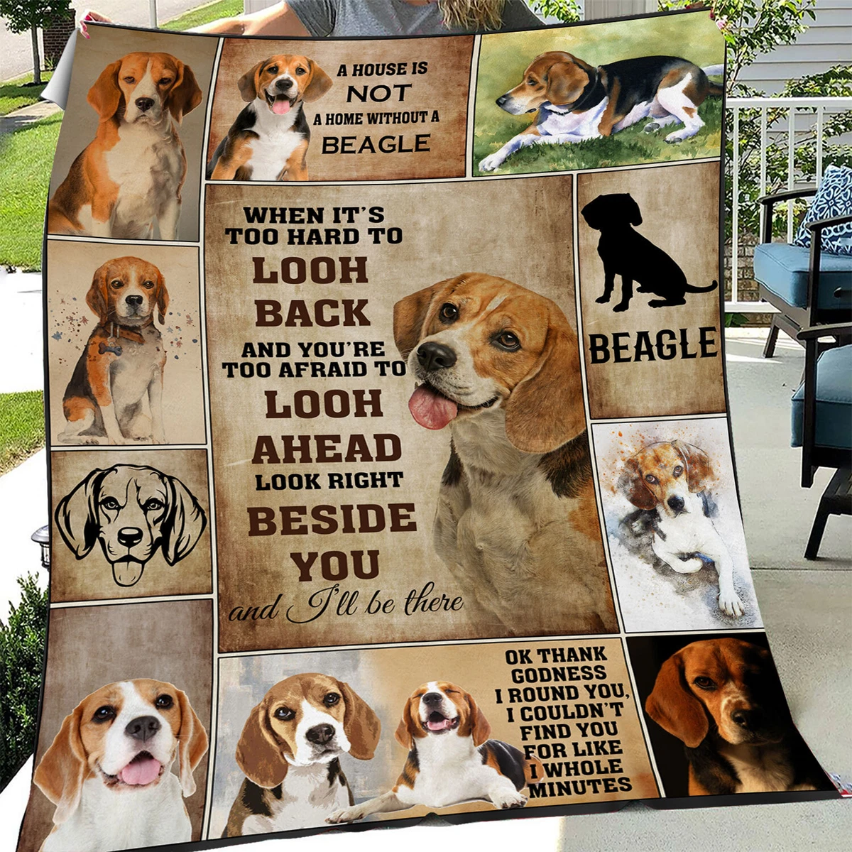 Beagle fleece cheap blanket