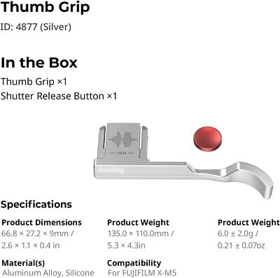 SmallRig L-Shape Grip For Fujifilm X-T5 (Black) - Orms Direct - South Africa