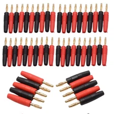 4mm Wire Cord Solder Type Male Banana Plug Jack Connector Gold Plated Wholesale