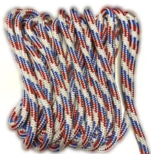 South Bend 5/8" x 25FT Marine Dock Line Double Braided Nylon Red/White/Blue