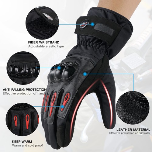 Motorcycle Gloves Touchscreen Winter Warm Waterproof Windproof Protective Gloves - Picture 3 of 10
