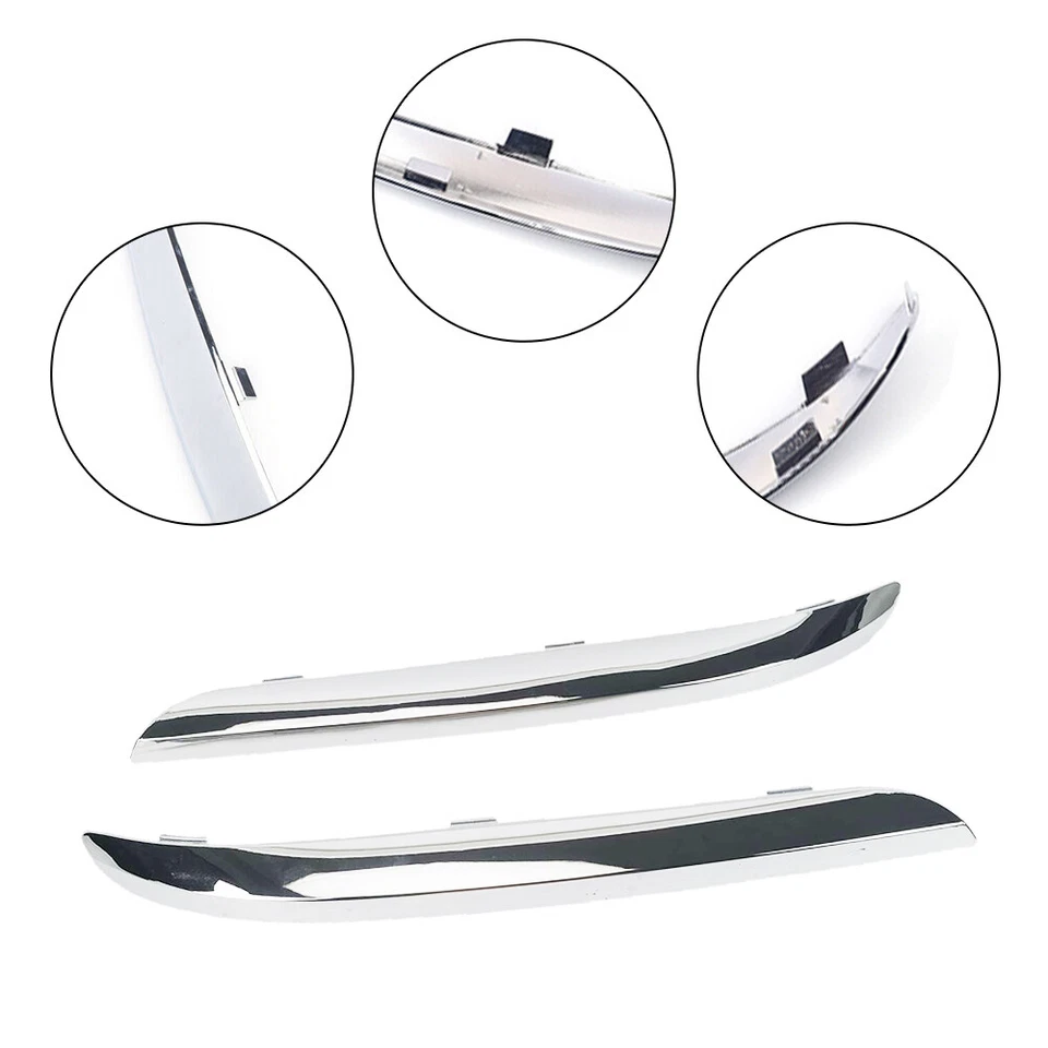 JUEGO DE MOLDURAS CROMADAS PARA PARACHOQUES DELANTERO CHRYSLER 300 2011-2014 Foto 4 de 4