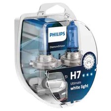 H7 Philips Diamond Vision 5000k Ultimate White Light Bulbs Globe Genuine