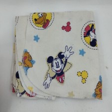 Vintage Disney Baby Blanket Mickey  Pluto 27" x 27" - Free Shipping