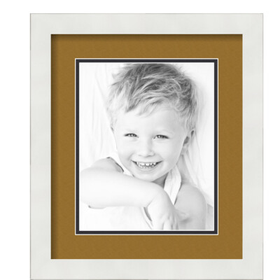 ArtToFrames Matted 12x14 White Picture Frame with 2'' Double Mat, 8x10 Opening