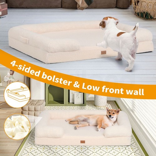 Pet Dog Calming Bed Cat Sofa Beds Removable Washable Mat Waterproof Linner Warm - Picture 146 of 462