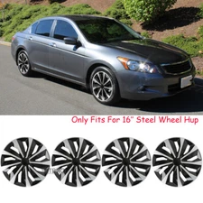 For Honda Accord 16" 4Pcs Wheel Covers Snap On Hub Caps Fit R16 Tire & Steel Rim