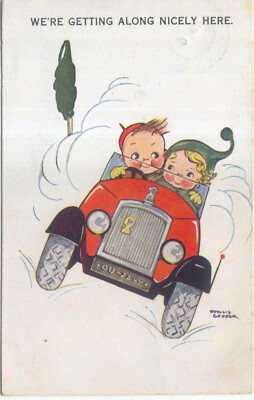 Comic Auto und Kinder verstehen sich hier schön Phyliss Cooper