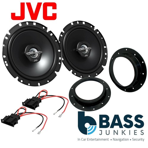 JVC 17cm 600 Watts 2 Way Front Door Speakers+Upgrade Kit Fits VW