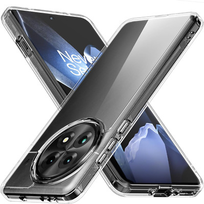 Clear Case for Oneplus 13 Case, [Hard PC Back+Soft TPU Bumper] [Anti-Yellowing] 