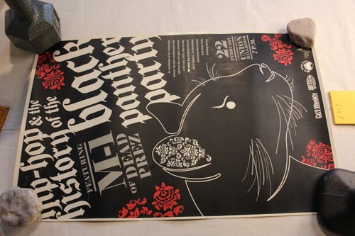 Hip hop history M-1 black panther party poster art 11 x 17 " U of Utah gig - Picture 9 of 10