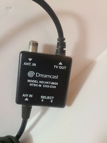 OEM Sega Dreamcast RF RFU Switch Adapter Antenna Cable Cord Model HKT-8820
