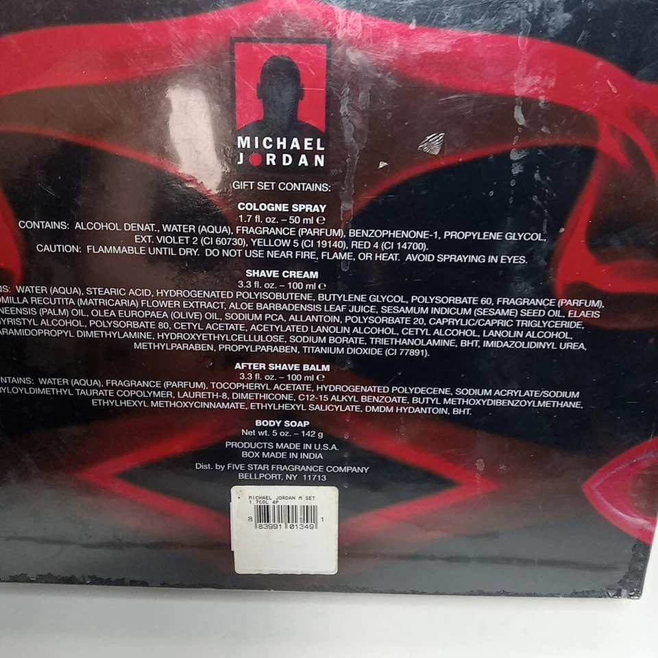 Michael Jordan Juego de Regalo para Hombre Aún Sellado Fragancia 5 Estrellas - Juego de 4 Piezas De Colección Raro Foto 3 de 4