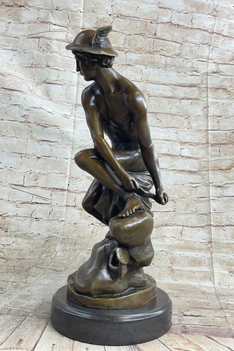 Bronze Sculpture Statue Flying Mercury Classical Male Nude Finest USA Cast Sale - 第 4/7 張圖片