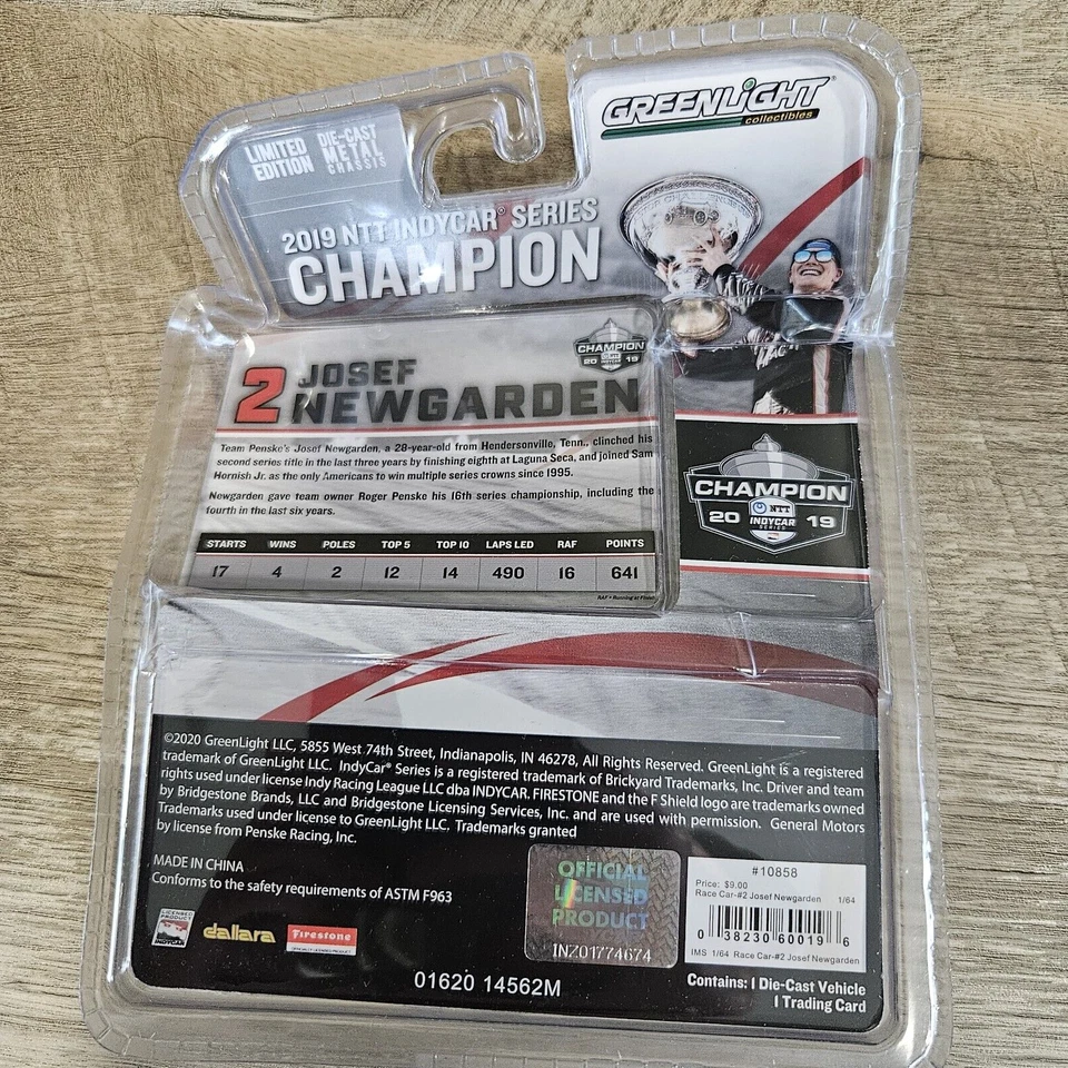 2019 No2 Josef Newgarden Hitachi Verizon Champion Greenlight Indycar *DAMGE PLAST - Изображение 4 из 4