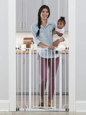 Easy Step 36" Extra Tall Walk Thru Baby Gate, Includes 4-Inch Extension Kit