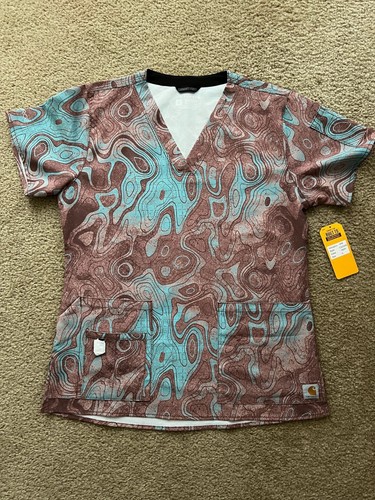 Carhartt Women's Women's V-Neck Print Scrub Top (S)