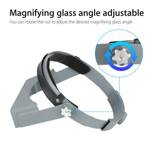 Diadema Lupa Cabeza Lupa Visera Joyería Reloj Reparación con 4 Lentes - Imagen 5 de 10