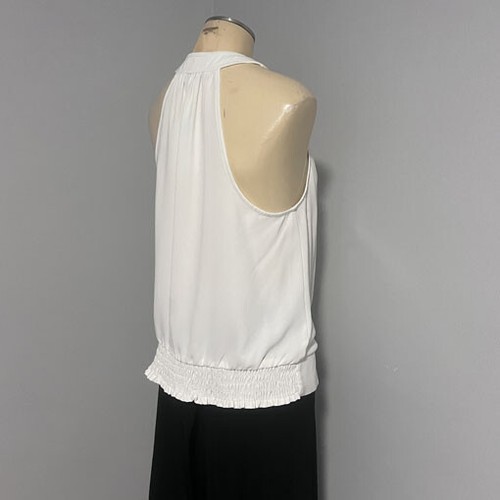TRINA TURK ~ WHITE Sleeveless Criss Cross Top BLOUSE Sz L $198 NWT - Picture 6 of 6