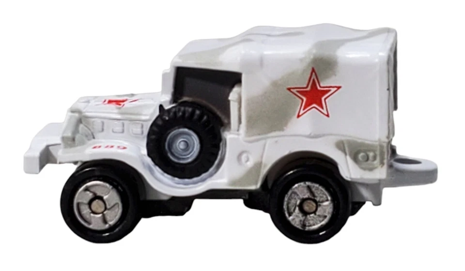 Micro Machines Galoob 1986 CCCP Soviet Military Command Truck Jeep Grey Camo - Image 4 of 4