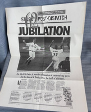 Mark McGuire Breaks Roger Maris Home Run Record Poster (1998 St Louis Cardinals)