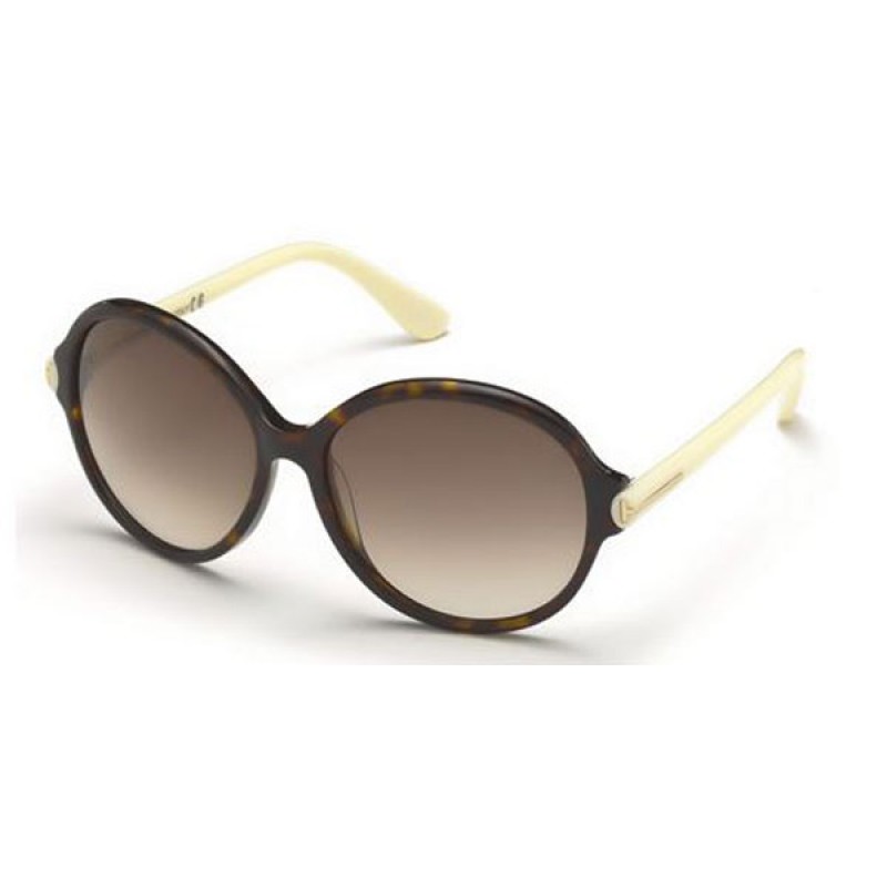 New Tom Ford Milena Sunglasses Brown/Ivory Tom Ford Milena TF343 56F Havana Ivory-Brown Gradient  main image 3