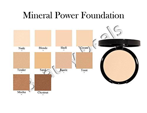 Beauty Deals Mineral Makeup Pressed Powder Foundation - Hypoallergenic- w/spo...