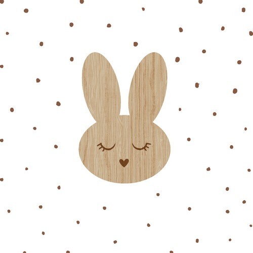 20 Servietten Wooden Dreams Hasenkopf Holz Tiere Ostern Haustiere Deko 33X33Cm-image