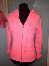NWT Victoria's Secret Rare Love Pink Cursive Hoodie Jacket XS