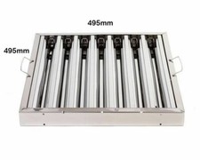 Filtro deflettore grasso a baldacchino acciaio inox cappa estrazione cucina 495x495mm