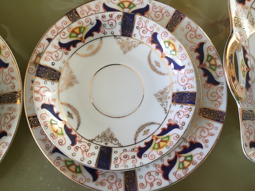 early 20th C gilt detailed porcelain tea set - Picture 5 of 11
