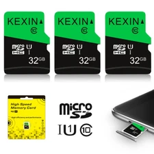 3PCS KEXIN 32GB Micro SD Card SDXC Class 10 Flash Memory Card Storage TF Card