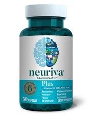 NEURIVA ORIGINAL BRAIN HEALTH MEMORY FOCUS 30 CAPS NEW IN BOX 0.07 OZ