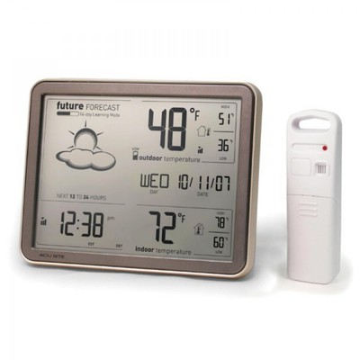 Wireless Weather Station with Large Display & Atomic Clock, Self-Learning For...