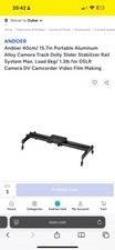 Andoer Camera Video Slider Dolly 40cm Track Rail