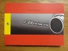 Ferrari F8 Tributo Owners Handbook/Manual