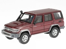 Toyota Land Cruiser 76 Merlot red RHD diecast model car pa55313R Paragon 1:64