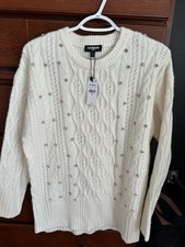 Express Rhinestone Sweater XS