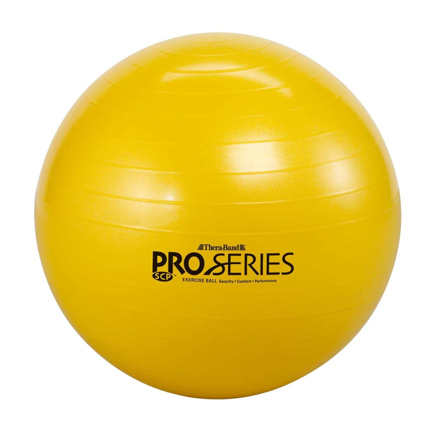 Pro Series Exercise Ball, 18" Yellow Stability Trainer for 4'7"–5' Users, Anti-B
