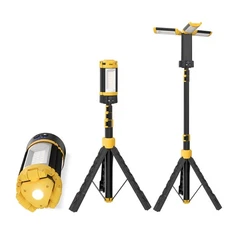 Rechargeable Camping Light with Stand, 83" Tall Portable 3000 Lumens Cordless...