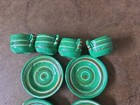 14 Pc Green Vintage Old Mexican Clay Pottery Dollhouse Miniature Painted Tea Set — photo 9