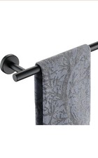30  Matte Black Bathroom Towel Bar   Stainless Steel Wall Mounted