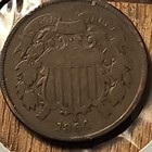 1864 US 2C Two Cent Piece Bronze BN Business Strike Philadelphia KM#94 506 — photo 2