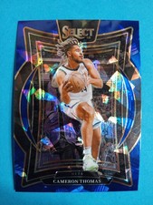 2024-25 Panini Select Concourse Cameron Thomas #50 Blue Cracked Ice Prizm
