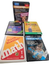 Commodore 64 5.25 Disk Cart Box Software Lot 5 Math Blaster Cave Wizard Sylvia
