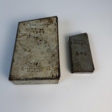 Vintage Huot Drill Index Tool Box Lot Of 2 St Paul USA Metal Gray Steel Storage