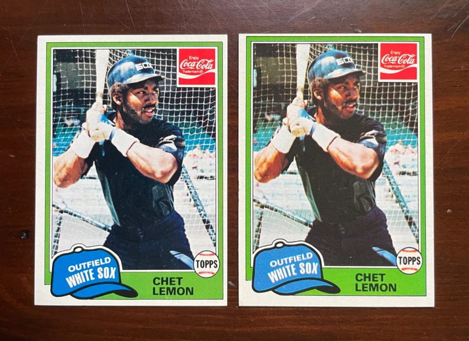 Coca Cola Coca Cola 1981 Topps - Juego de prototipos White Sox - 1 limón 2 Johnson 3 quemaduras Foto 3 de 4